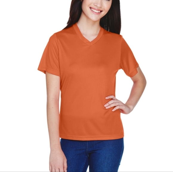 Vince Vneck burnt out orange  tee basic closet staple - Picture 2 of 12